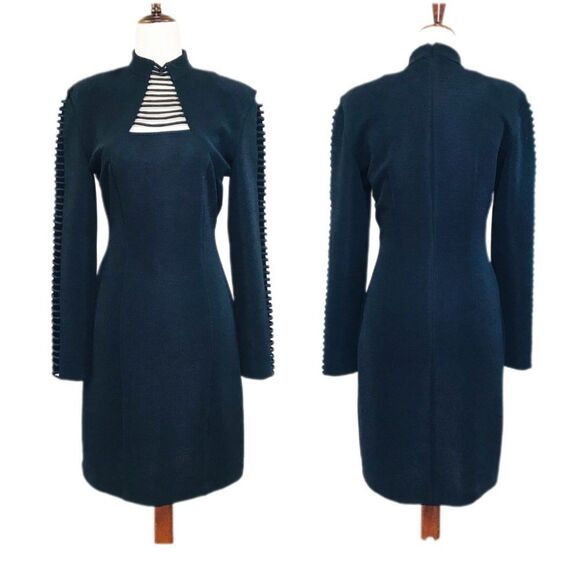 Joseph Ribkoff Dresses & Skirts - Vtg. 80s Joseph Ribkoff Dark Navy Form Fitting, Elegant, Artsy & Sexy🌹💕